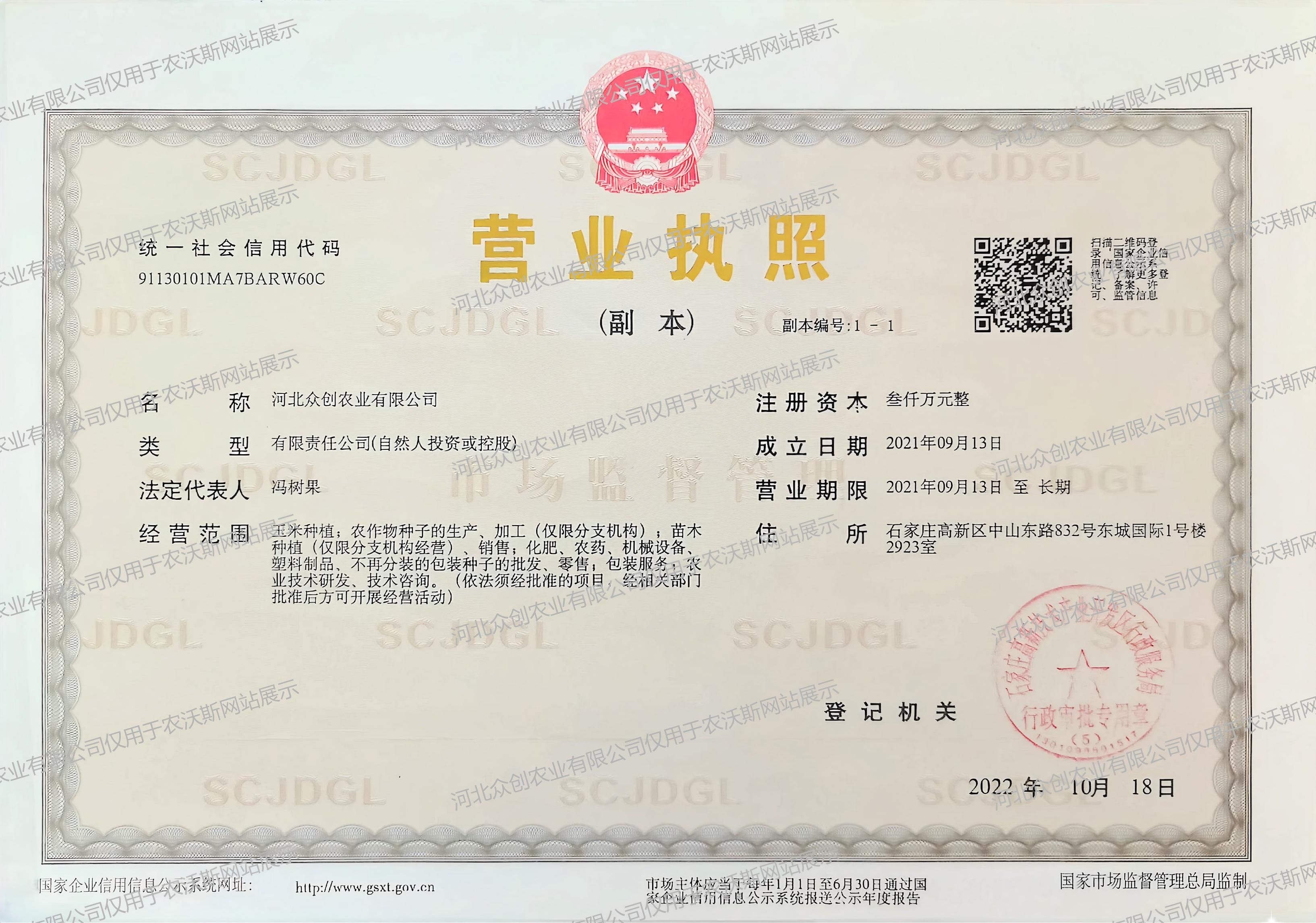 企业营业执照