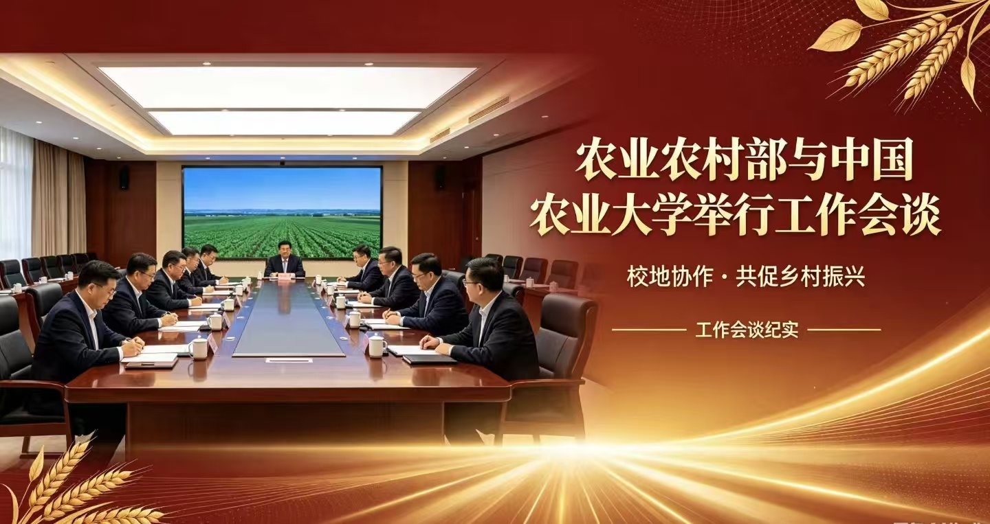 农业农村部与中国农业大学举行工作会谈
