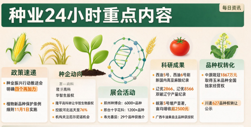 种业行业24小时动态简报｜2026年10月26日